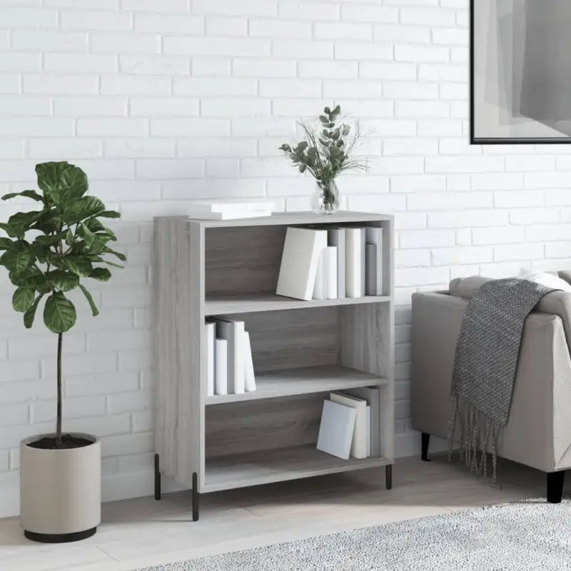 Moderne dressoir met grijs Sonoma eikenafwerking en metalen poten - Grijs sonoma / 1 - Dressoirs & buffetkasten