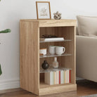 Moderne dressoir met LED-verlichting en duurzaam bewerkt hout - Sonoma eiken / 1 - Dressoirs & buffetkasten