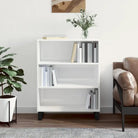 Moderne dressoir met metalen poten en bewerkt hout - Hoogglans wit / 1 - Dressoirs & buffetkasten