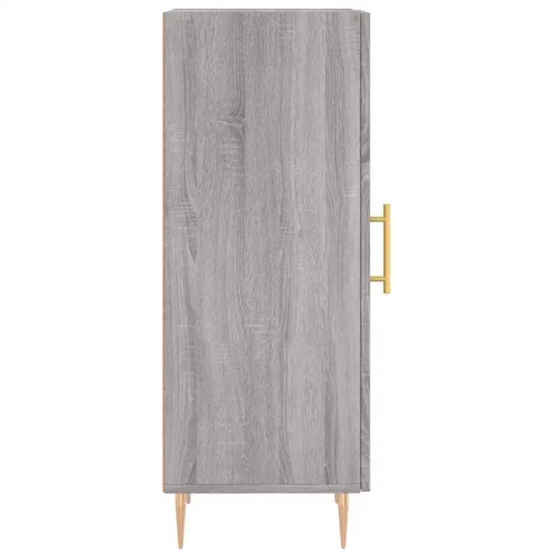 Moderne Dressoir met metalen poten en bewerkt hout in grijs sonoma - Dressoirs & buffetkasten