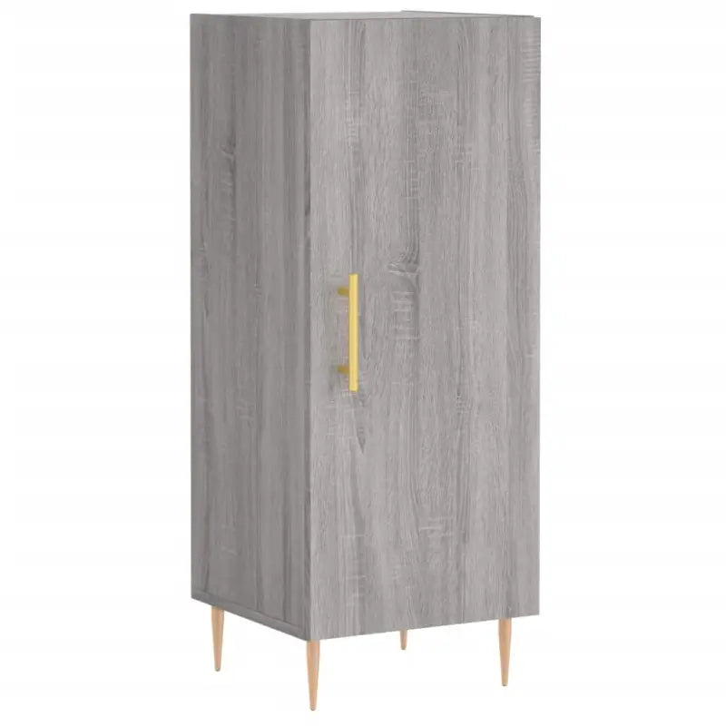 Moderne Dressoir met metalen poten en bewerkt hout in grijs sonoma - Dressoirs & buffetkasten
