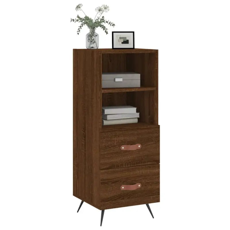 Moderne dressoir met metalen poten en bewerkt hout voor een tijdloze uitstraling - Dressoirs & buffetkasten