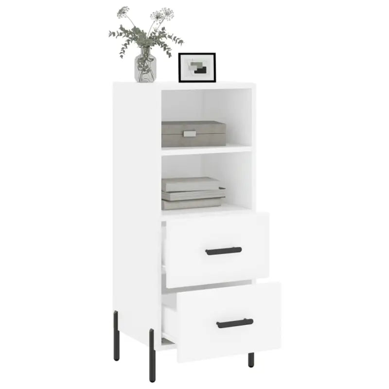 Moderne dressoir met metalen poten en bewerkt hout voor een tijdloze uitstraling - Dressoirs & buffetkasten