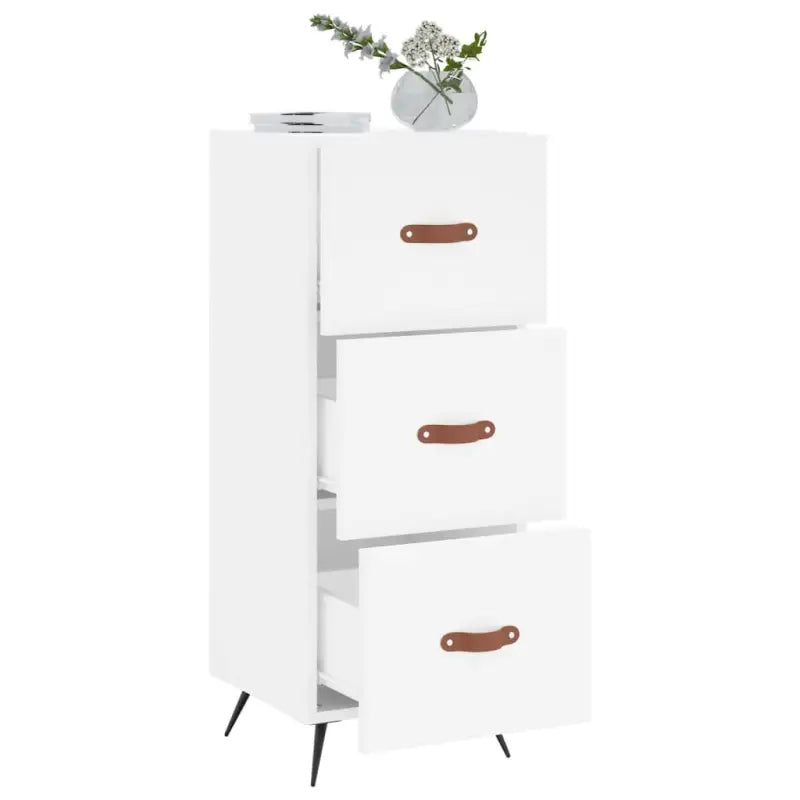Moderne dressoir met metalen poten en bewerkt hout voor een tijdloze look - Dressoirs & buffetkasten