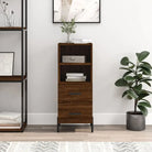 Moderne dressoir met metalen poten en bewerkt hout voor een tijdloze uitstraling - Bruineiken / 1 - Dressoirs &
