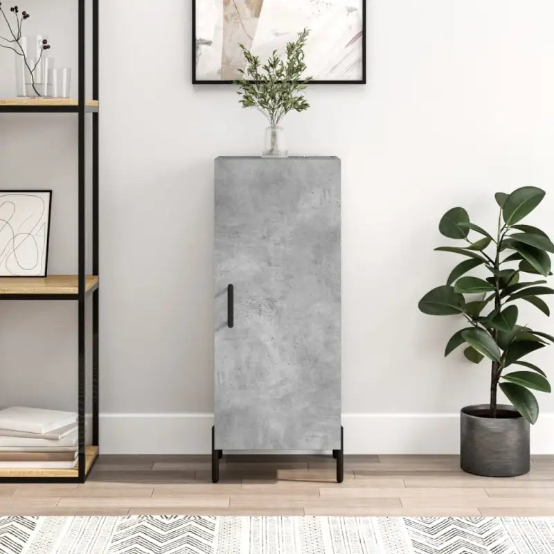 Moderne dressoir met metalen poten en gerookt eiken bewerkt hout - Betongrijs / 1 - Dressoirs & buffetkasten