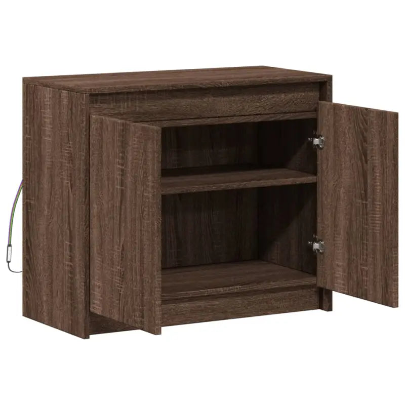 Moderne dressoir met RGB LED-verlichting en bewerkt hout - Dressoirs & buffetkasten