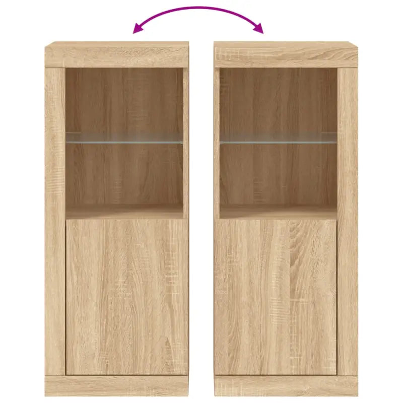Moderne dressoir met rgb led-verlichting en duurzaam bewerkt hout - Dressoirs & buffetkasten