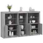 Moderne dressoir met rgb led-verlichting en duurzaam bewerkt hout - Grijs sonoma / 1 - Dressoirs & buffetkasten