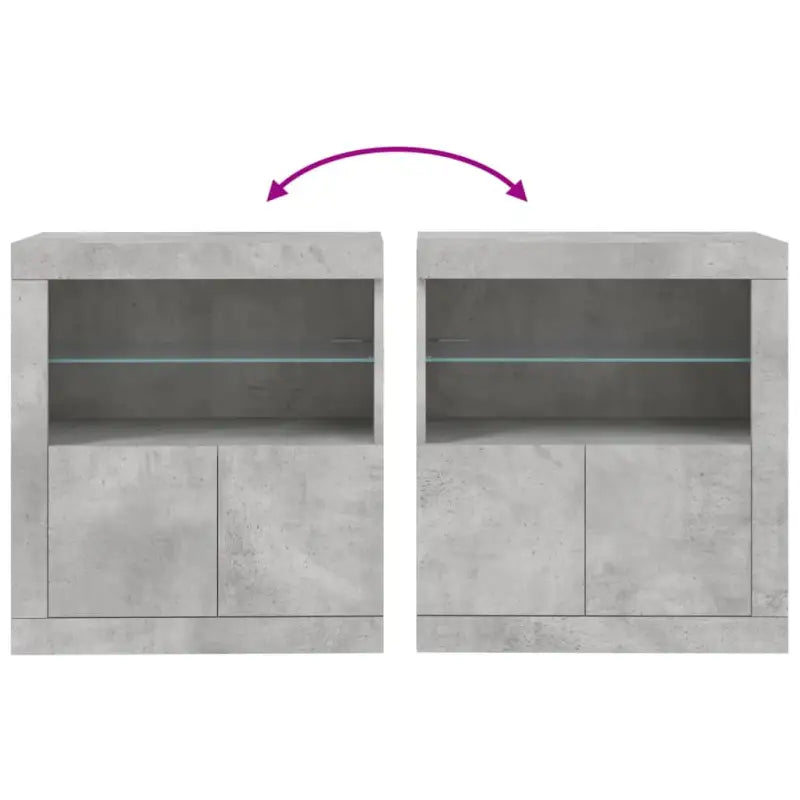 Moderne dressoir met rgb led-verlichting en duurzaam bewerkt hout - Dressoirs & buffetkasten