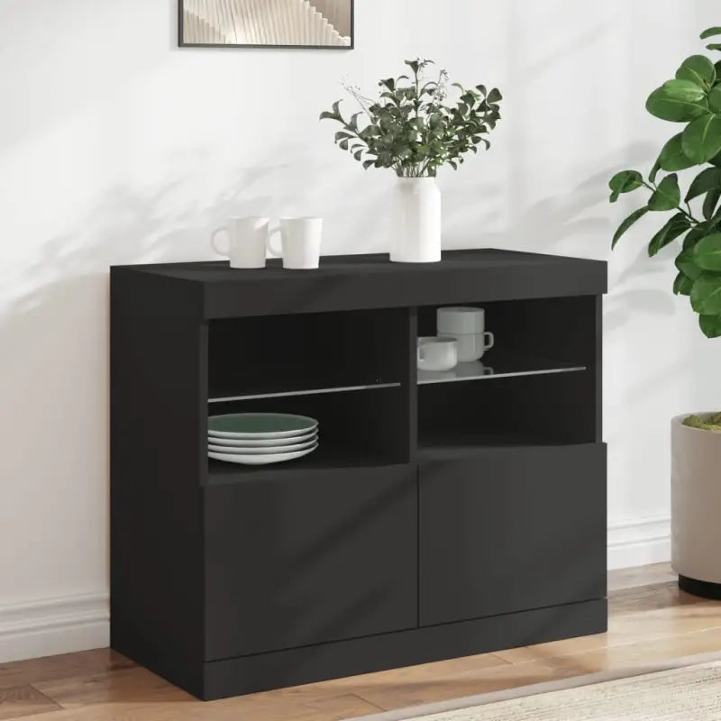 Moderne dressoir met rgb led-verlichting en duurzaam bewerkt hout - Dressoirs & buffetkasten