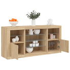 Moderne dressoir met rgb led-verlichting en duurzaam bewerkt hout - Sonoma eiken / 1 - Dressoirs & buffetkasten