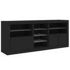 Moderne dressoir met RGB LED-verlichting en duurzaam bewerkt hout - Dressoirs & buffetkasten