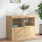 Moderne dressoir met rgb led-verlichting en duurzaam bewerkt hout - Sonoma eiken / 1 - Dressoirs & buffetkasten