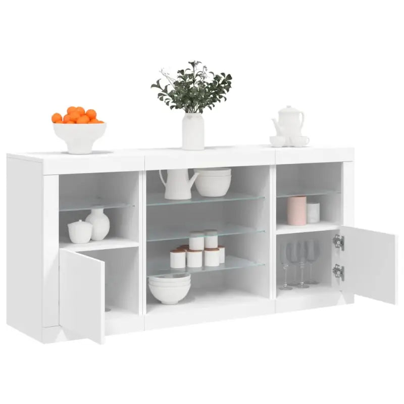 Moderne dressoir met rgb led-verlichting en duurzaam bewerkt hout - Dressoirs & buffetkasten