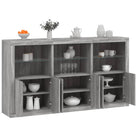 Moderne dressoir met rgb led-verlichting en duurzaam bewerkt hout - Grijs sonoma / 1 - Dressoirs & buffetkasten