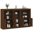 Moderne dressoir met rgb led-verlichting en duurzaam bewerkt hout - bruin eikenkleur / 1 - Dressoirs & buffetkasten