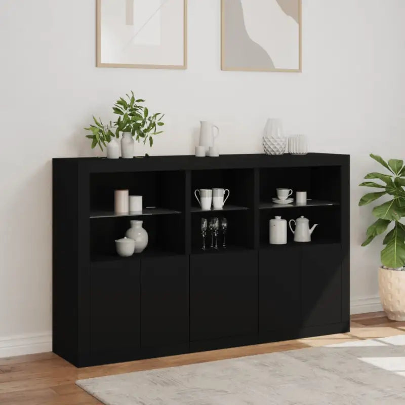 Moderne dressoir met rgb led-verlichting en duurzaam bewerkt hout - Dressoirs & buffetkasten