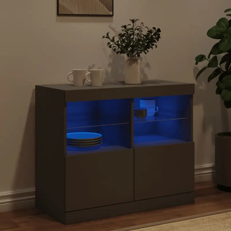 Moderne dressoir met rgb led-verlichting en duurzaam bewerkt hout - Dressoirs & buffetkasten