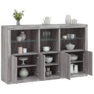 Moderne dressoir met rgb led-verlichting en duurzaam bewerkt hout - Grijs sonoma / 1 - Dressoirs & buffetkasten