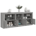 Moderne dressoir met RGB LED-verlichting en duurzaam bewerkt hout - Grijs sonoma / 1 - Dressoirs & buffetkasten