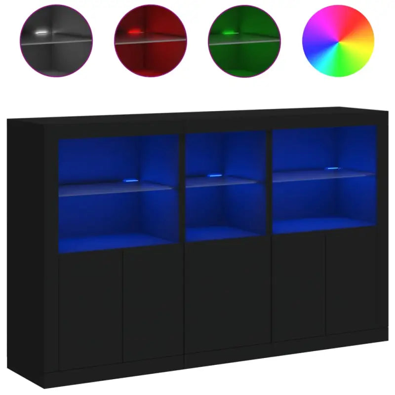 Moderne dressoir met rgb led-verlichting en duurzaam bewerkt hout - Dressoirs & buffetkasten