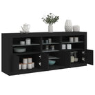 Moderne dressoir met RGB LED-verlichting en duurzaam bewerkt hout - Dressoirs & buffetkasten