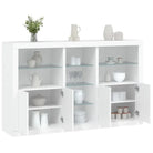 Moderne dressoir met rgb led-verlichting en duurzaam bewerkt hout - Wit / 1 - Dressoirs & buffetkasten