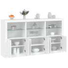 Moderne dressoir met rgb led-verlichting en duurzaam bewerkt hout - Wit / 1 - Dressoirs & buffetkasten