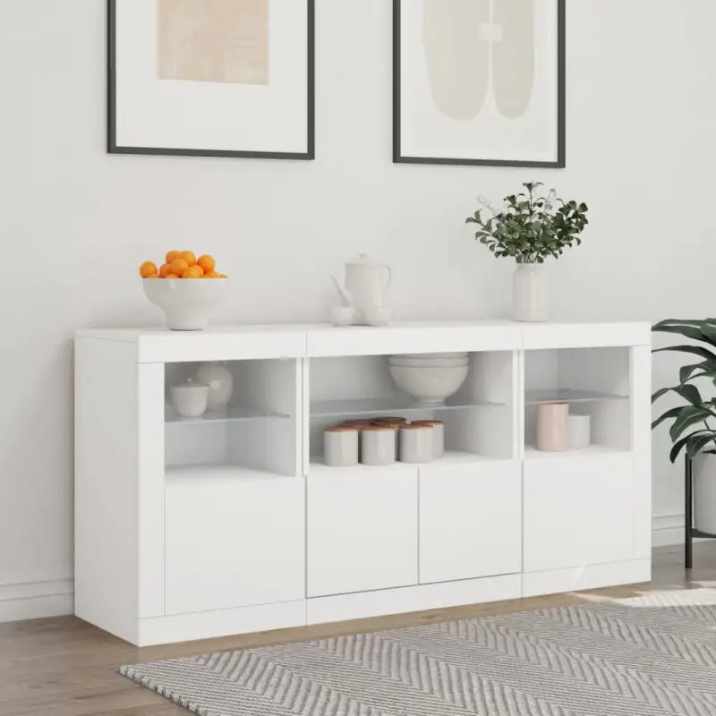 Moderne dressoir met rgb led-verlichting en duurzame bewerkte houtstijl - Dressoirs & buffetkasten