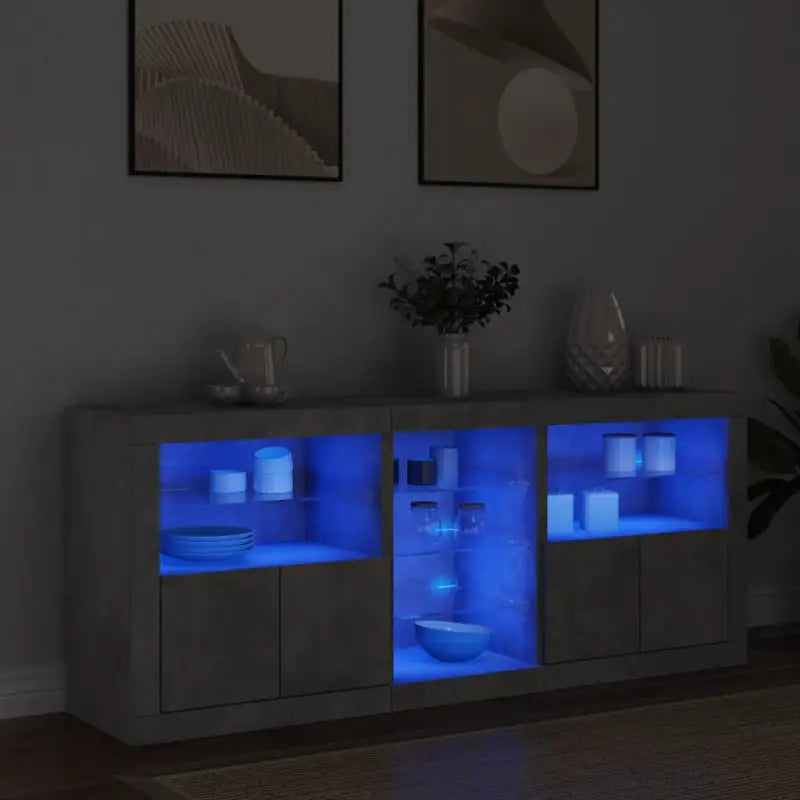 Moderne dressoir met rgb led-verlichting en duurzame bewerkte houtafwerking - Dressoirs & buffetkasten