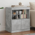 Moderne dressoir met rgb led-verlichting en duurzame bewerkte hout - Betongrijs / 1 - Dressoirs & buffetkasten