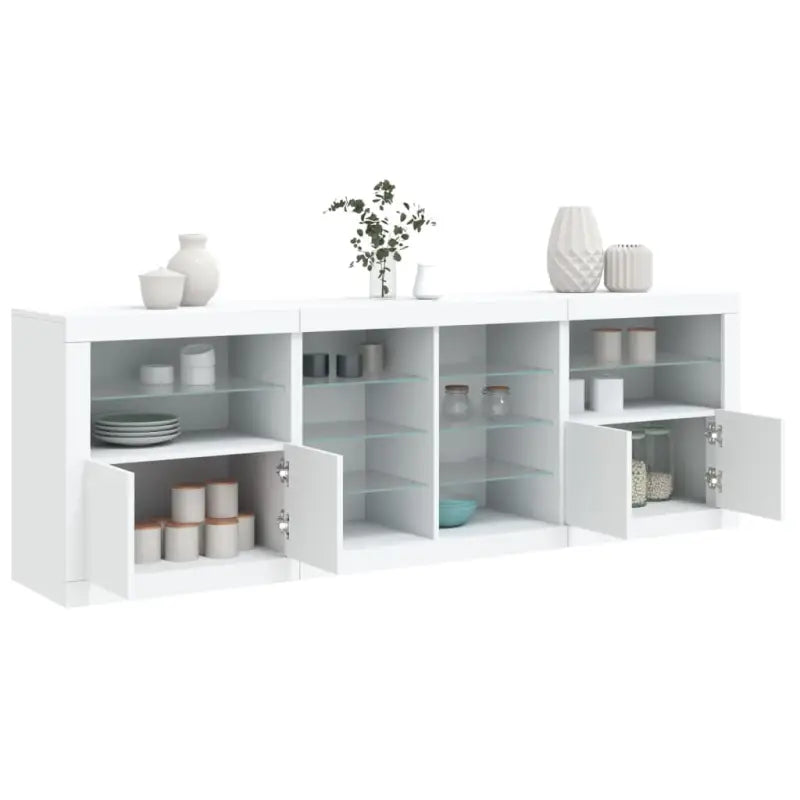 Moderne dressoir met rgb led-verlichting en hoogwaardig bewerkt hout - Dressoirs & buffetkasten