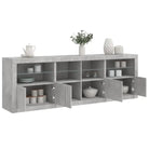 Moderne dressoir met rgb led-verlichting en hoogwaardig bewerkt hout - Betongrijs / 1 - Dressoirs & buffetkasten