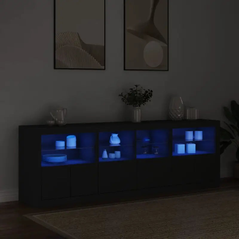 Moderne dressoir met rgb led-verlichting en hoogwaardig bewerkt hout - Dressoirs & buffetkasten