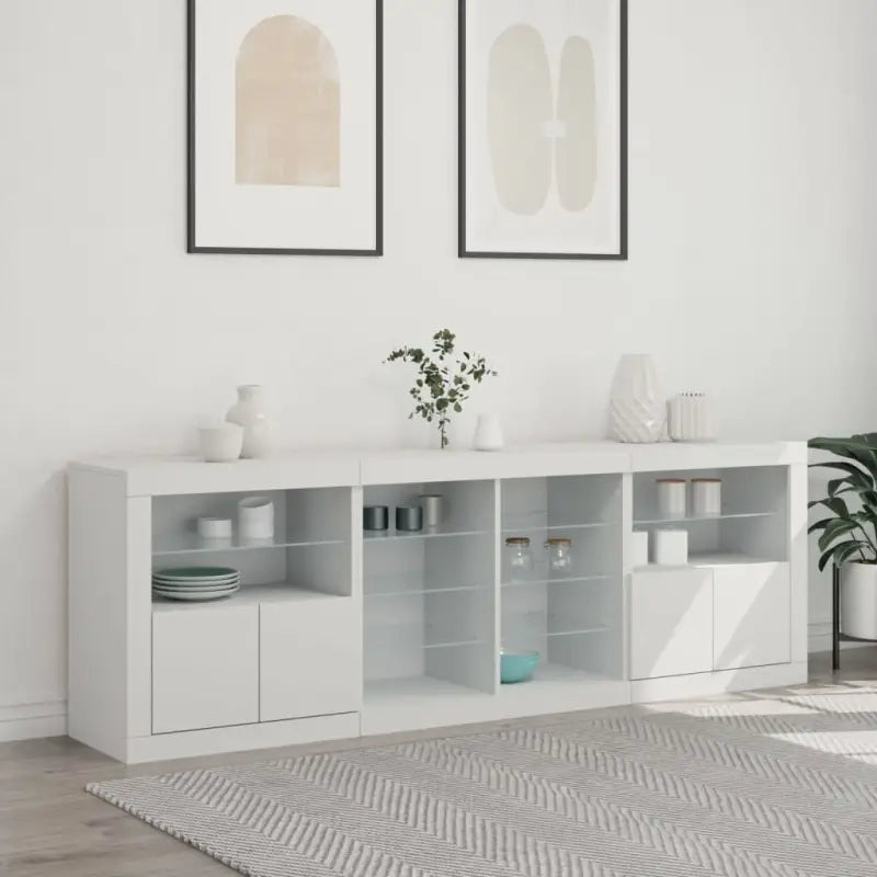 Moderne dressoir met rgb led-verlichting en hoogwaardig bewerkt hout - Dressoirs & buffetkasten