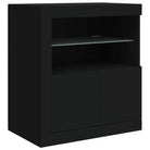 Moderne dressoir met rgb led-verlichting en hoogwaardig bewerkt hout - Dressoirs & buffetkasten