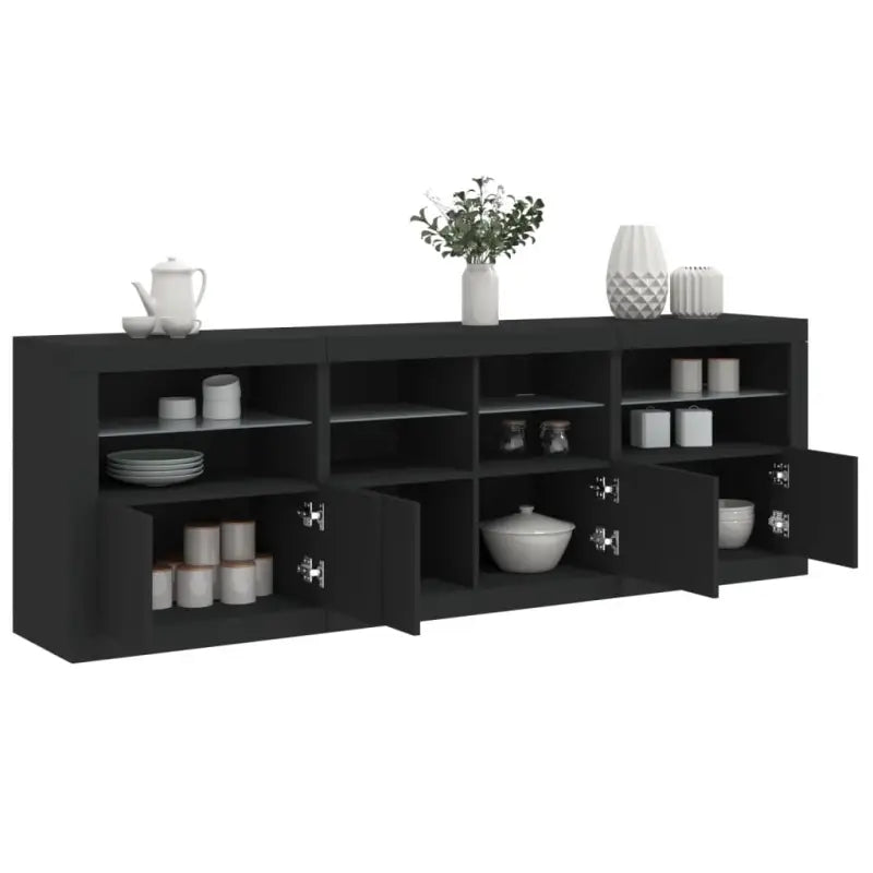 Moderne dressoir met rgb led-verlichting en hoogwaardig bewerkt hout - Dressoirs & buffetkasten