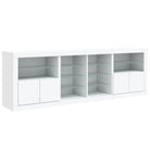 Moderne dressoir met rgb led-verlichting en hoogwaardig bewerkt hout - Dressoirs & buffetkasten