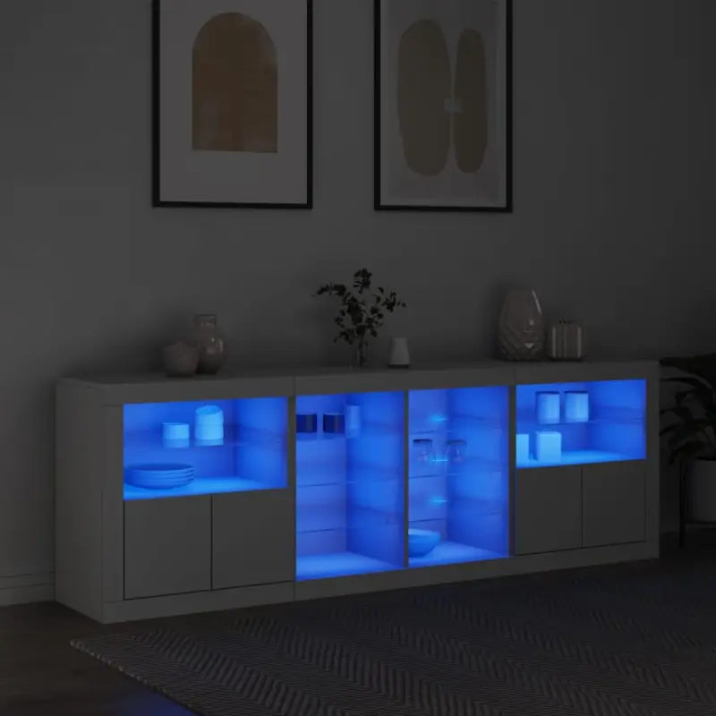Moderne dressoir met rgb led-verlichting en hoogwaardig bewerkt hout - Dressoirs & buffetkasten