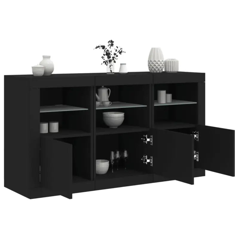Moderne dressoir met rgb led-verlichting en hoogwaardig bewerkt hout - Dressoirs & buffetkasten