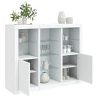 Moderne dressoirs met LED-verlichting en bewerkt hout voor elke stijl - Wit / 3 - Dressoirs & buffetkasten