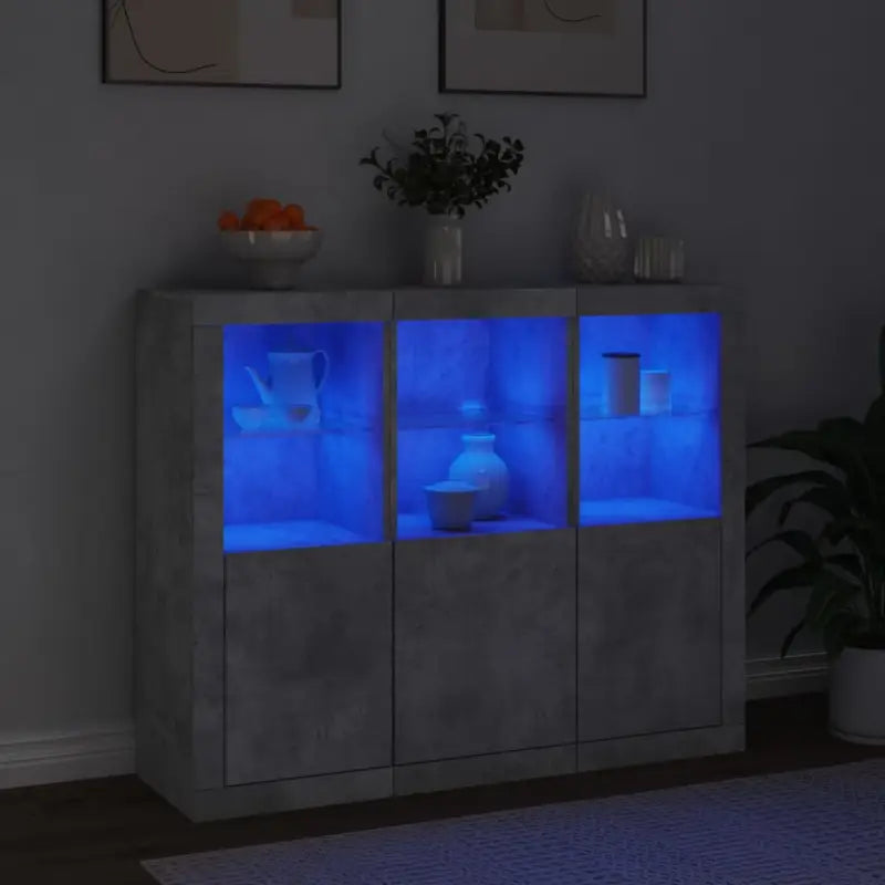 Moderne dressoirs van bewerkt hout met LED-verlichting for een stijlvolle kamer - Dressoirs & buffetkasten