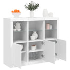 Moderne dressoirs van bewerkt hout met LED-verlichting for een stijlvolle kamer - Wit / 3 - Dressoirs & buffetkasten
