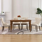 Moderne Eetkamerstoelen met Knopontwerp voor een Warme Sfeer - Beige / 4 - Eetkamerstoelen