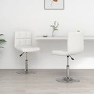 Moderne eetkamerstoelen met kunstlederen bekleding en comfort - Wit / 2 - Eetkamerstoelen