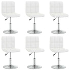 Moderne eetkamerstoelen met kunstlederen bekleding en comfort - Wit / 6 - Eetkamerstoelen
