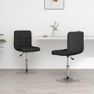 Moderne eetkamerstoelen met kunstlederen bekleding en comfort - Zwart / 2 - Eetkamerstoelen