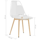 Moderne eetkamerstoelen met transparante zitting en metalen poten - Eetkamerstoelen