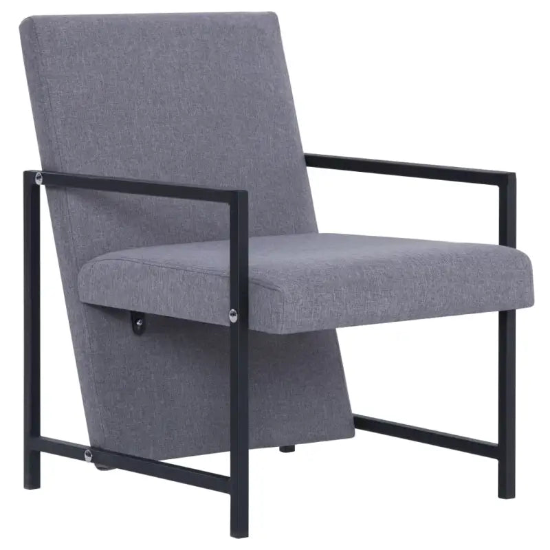 Moderne fauteuil met chromen voeten en duurzaam houten frame - Lichtgrijs / 1 - Fauteuils & Relaxfauteuils